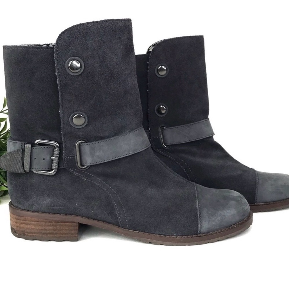 MATT BERNSON Highland Suede Leather Aztec Print Boots 9 - Picture 2 of 5